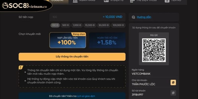 Những điều khoản khi giao dịch