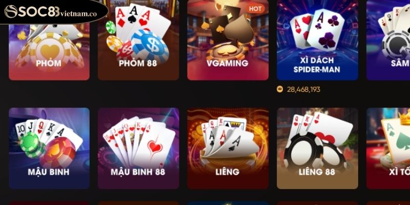 Khám phá game bài jili soc88 
