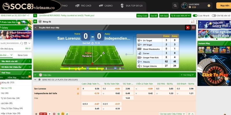 Hình thức cược theo hiệp đấu 