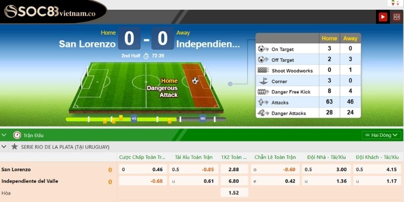 Tham gia cược tỷ số chính xác