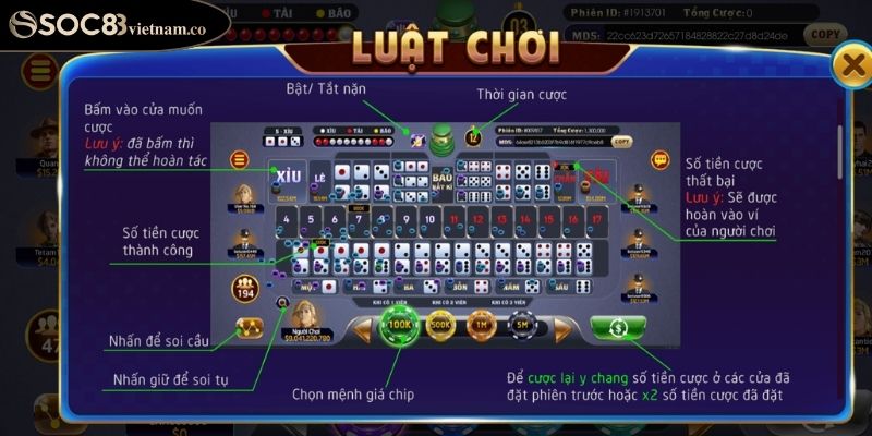 Ưu điểm khi chơi Sicbo tại Soc88